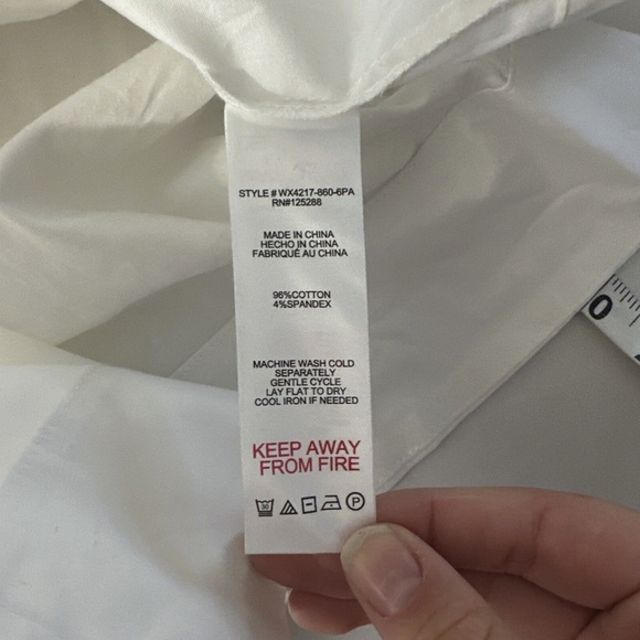 NWD $165 Jason Wu [ Medium ]‎ Long Puff Sleeve Wrap Blouse Top in White - Picture 14 of 14